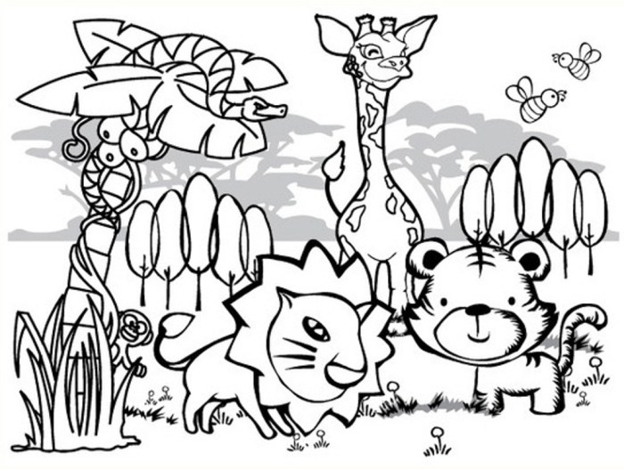 Forest animals coloring pages