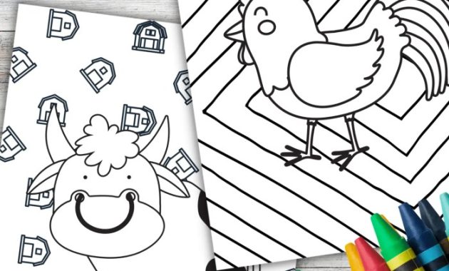 Farm animal coloring pictures for 6th graders