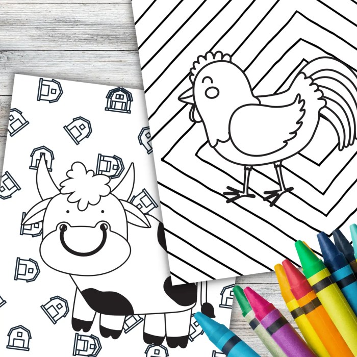 Farm animal coloring pictures for 6th graders