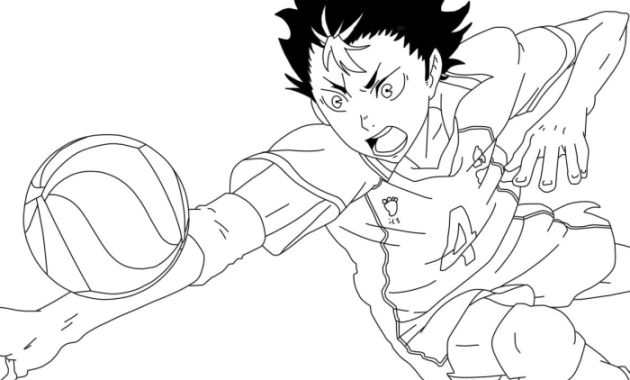 Anime coloring pages haikyuu