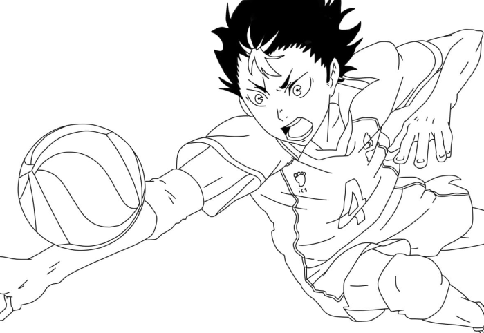 Anime coloring pages haikyuu