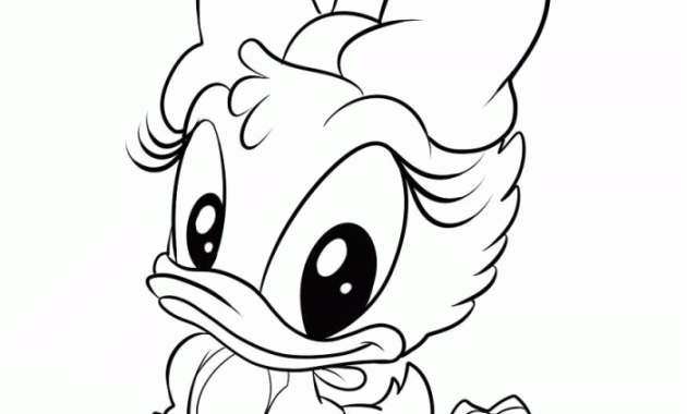 Cute Baby Animals Coloring Pages Minnie & Donald