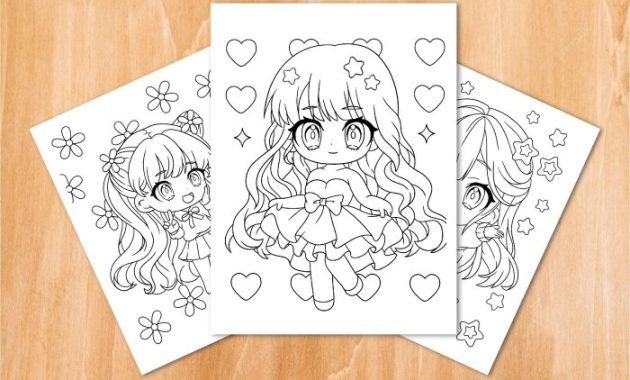 Coloring Pages of Chibi Anime Kawaii Fun!