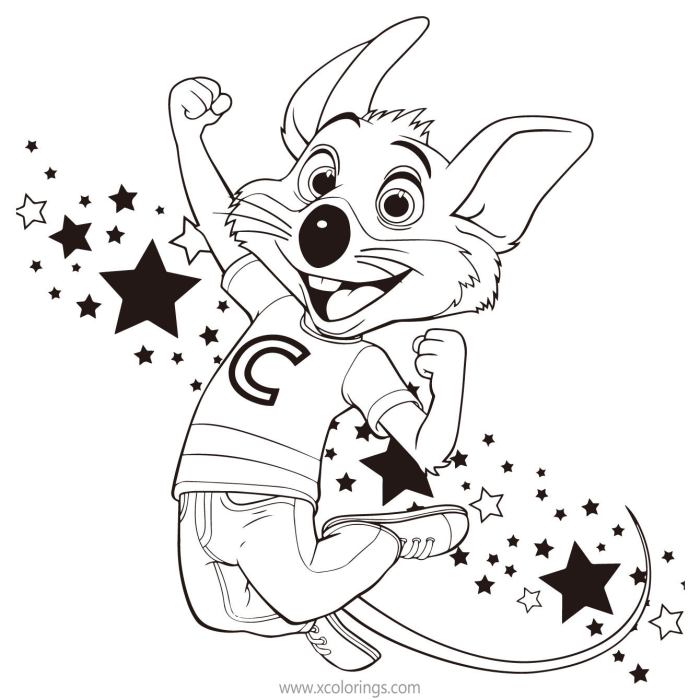 Chuck e cheese coloring book game