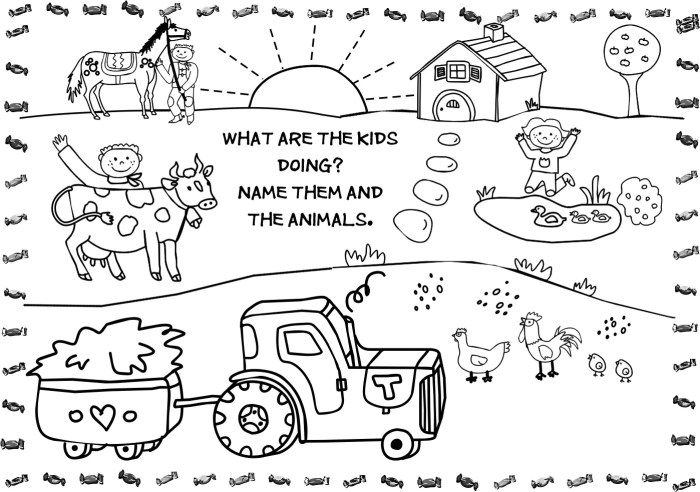 Farm animals cartoon for coloring book