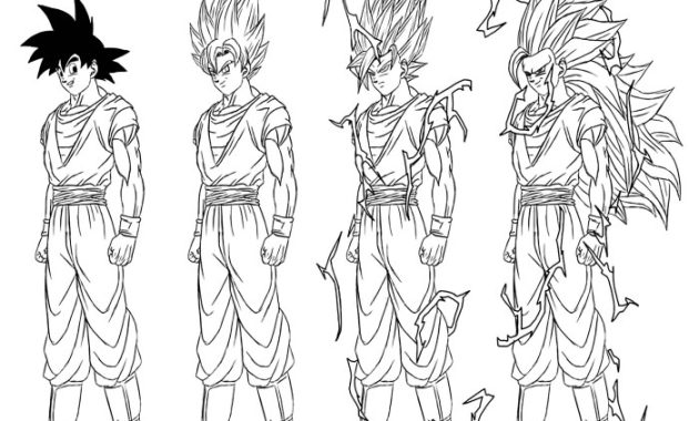 Goku anime coloring pages