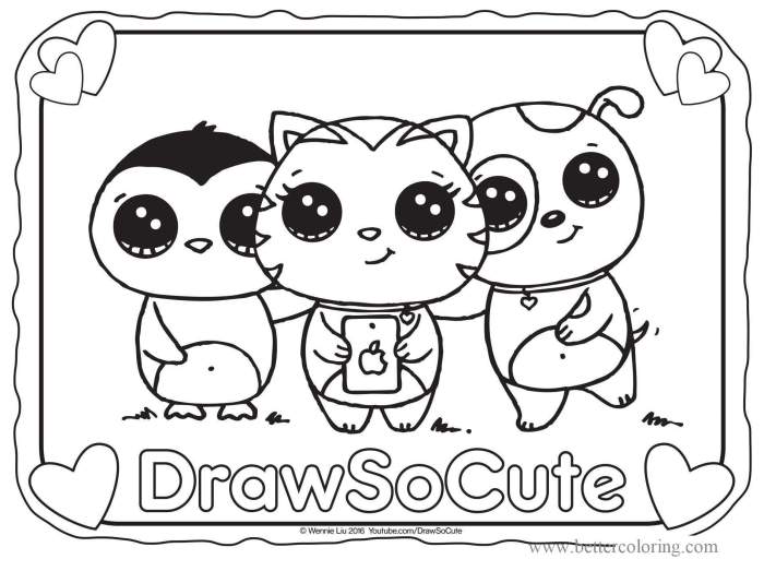 Coloring pages of animals cute