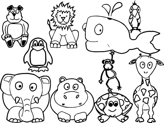 Detailed animal printable coloring pages for children