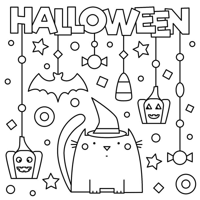 Halloween animal coloring pages printable