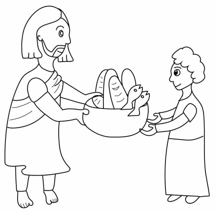 Feeding animals coloring page