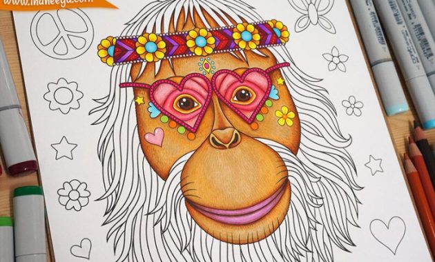 Hippie animals coloring bookthaneeya mcardle 2017