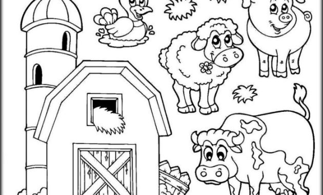 Farm animals coloring pages for toddlers