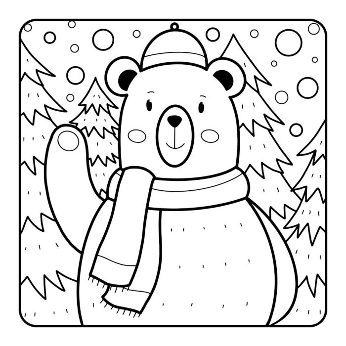 Animal chistmas coloring pages