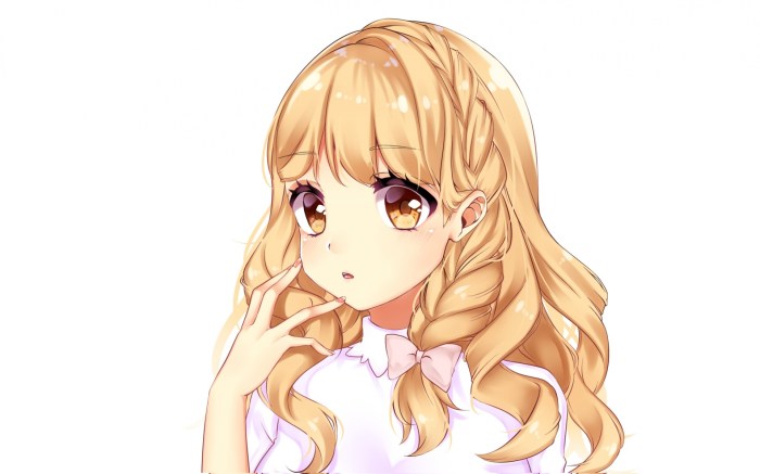 Drawing anime coloring blonde hair