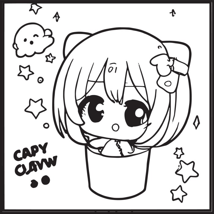 Coloring pages of chibi anime