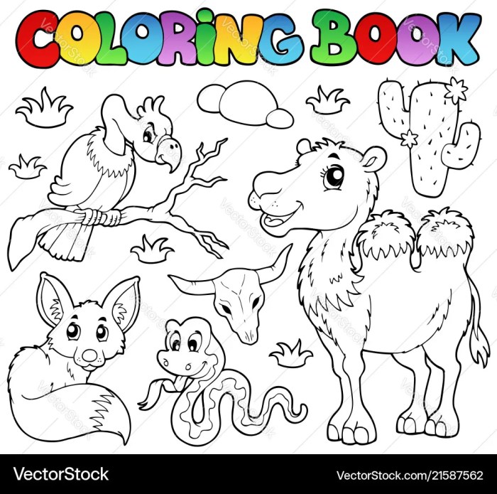 Desert animals coloring pages to print easy+