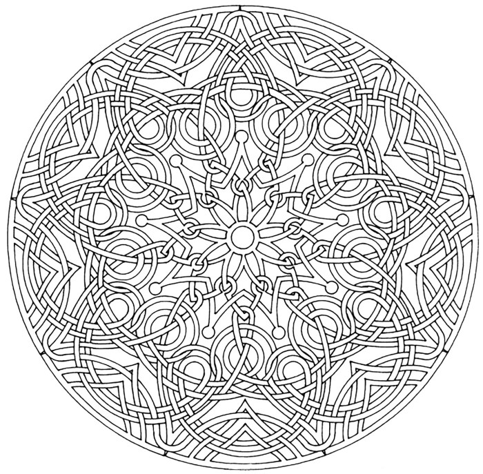 Anime mandala coloring pages