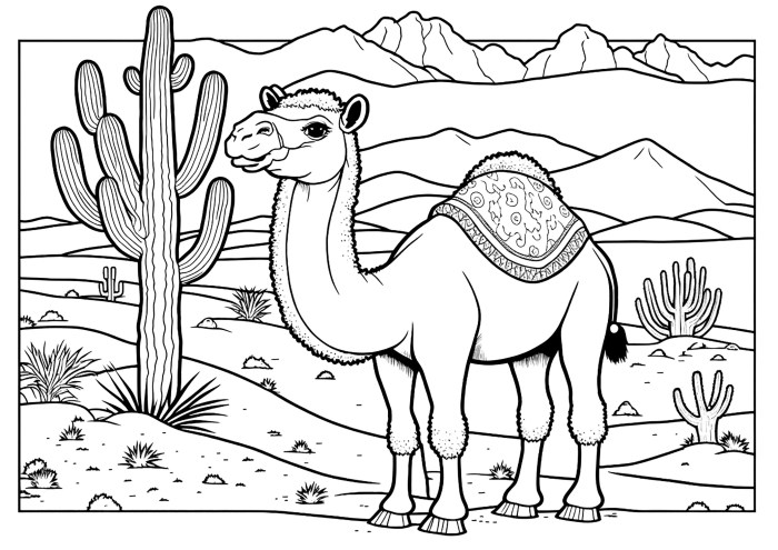 Desert animals coloring pages to print easy+