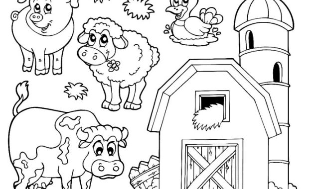 Farm Animal Coloring Sheets for Preschool