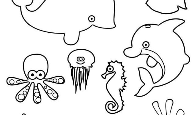 Easy sea animal coloring pages