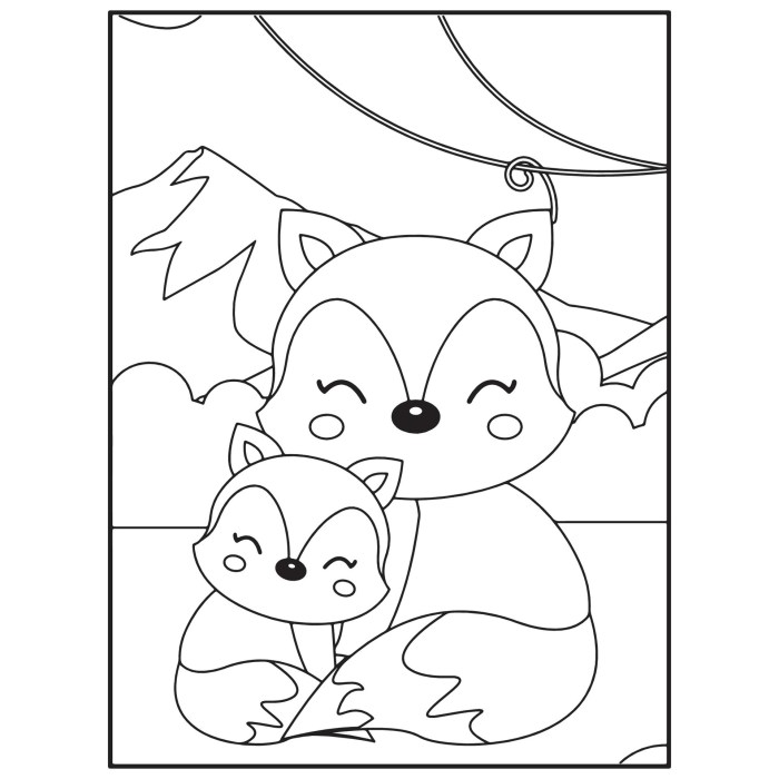 Coloring pages of animals cute