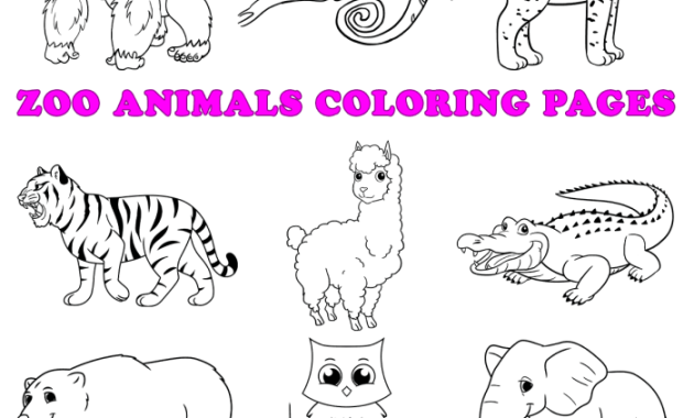 Detailed Animal Printable Coloring Pages for Children