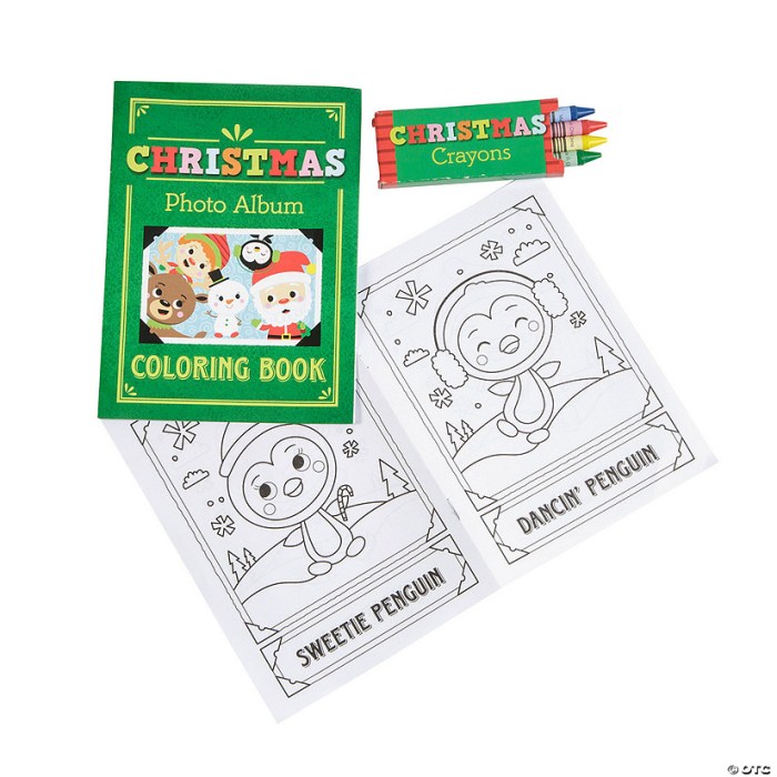 Christmas coloring books with crayons