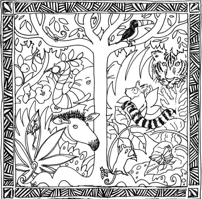 Free forest animals coloring pages