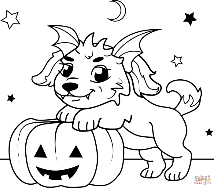 Halloween animal coloring pages printable