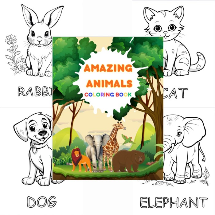 Amazing animals coloring book