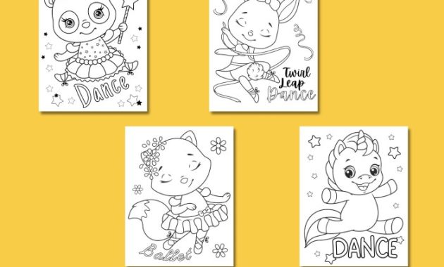 Dancing Animals Coloring Sheet