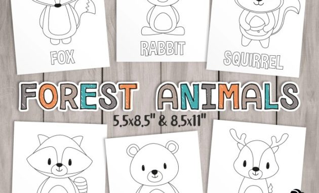 Forest Animals Printable Coloring Pages