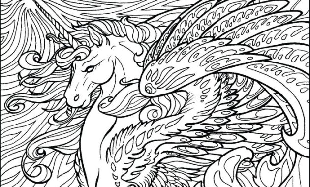 Fantasy advanced coloring pages animals