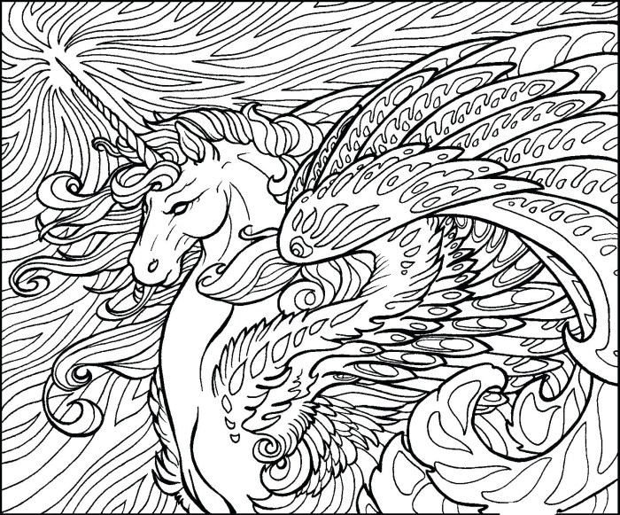 Fantasy advanced coloring pages animals