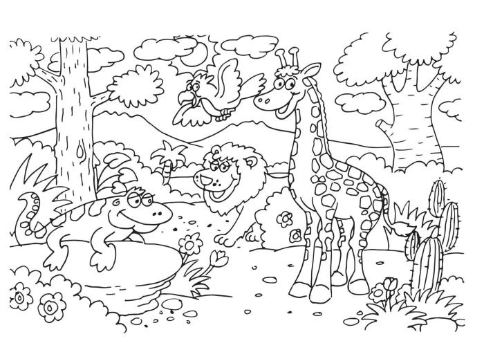 Forest animals coloring pages