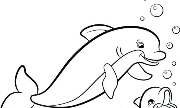 Animal Coloring Pages of Dolphins and Whales