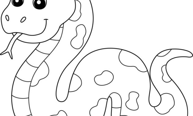 Coloring Pages of Animals-Snakes A Slithery Good Time