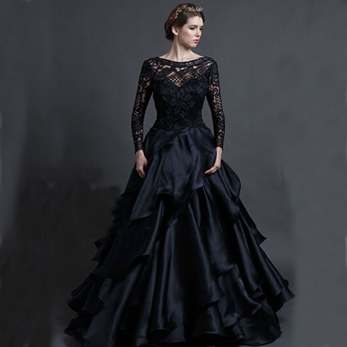 Black dress for winter wedding