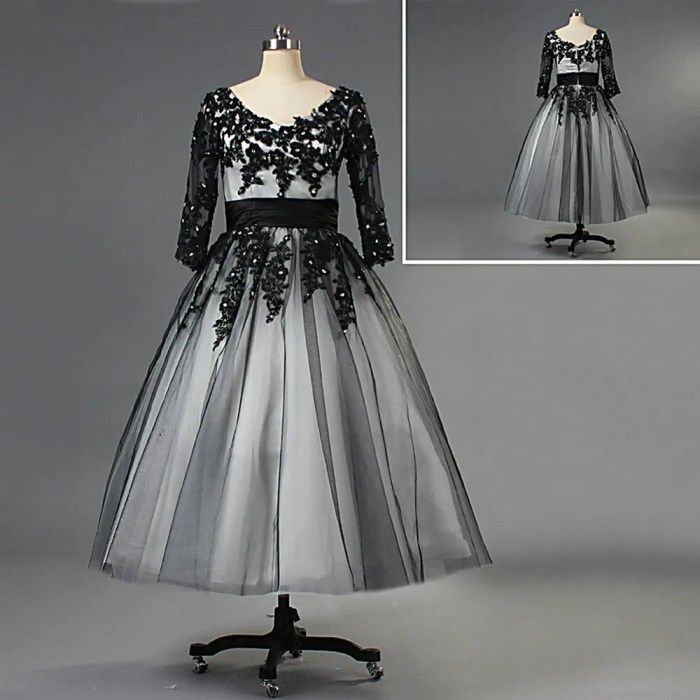 Black short wedding dress