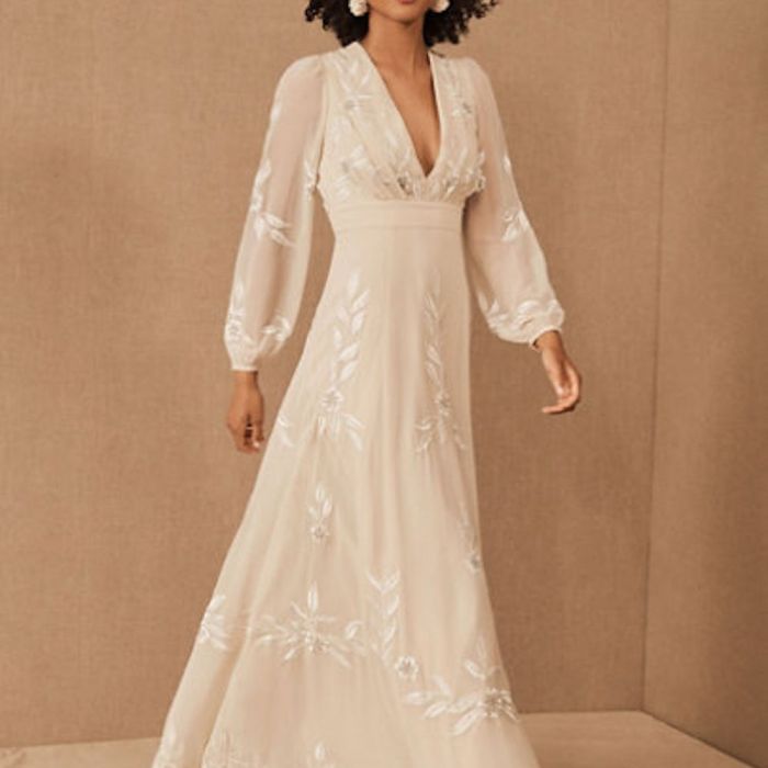 Champagne wedding dresses for older brides