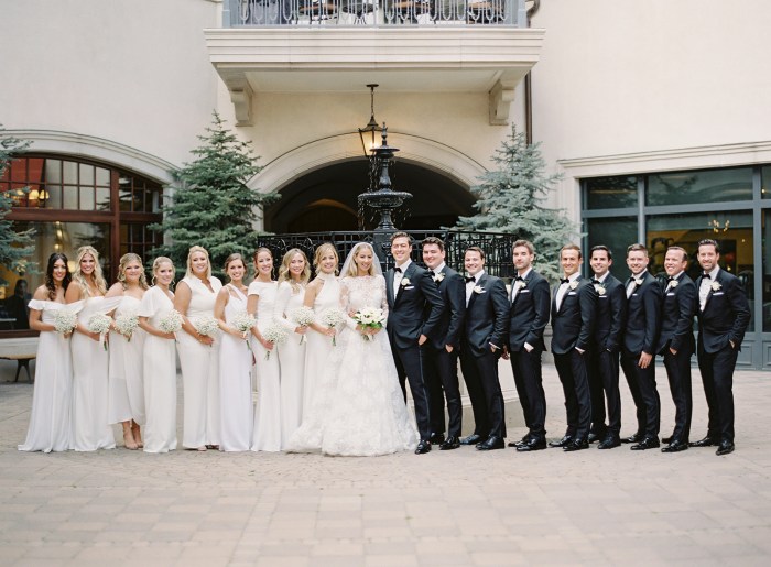 White wedding dress for bride