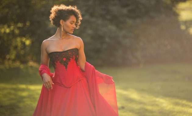 White black and red wedding dresses