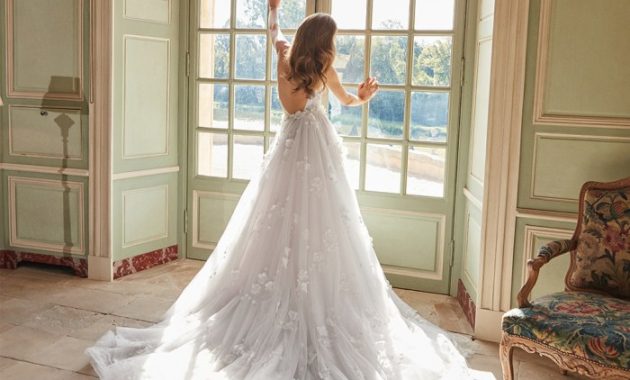 Wedding dress with cape train