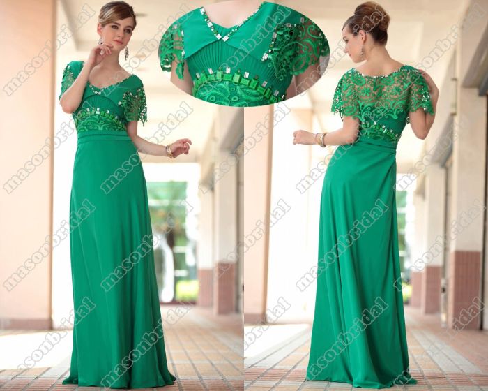 Short sleeve formal dresses for weddings