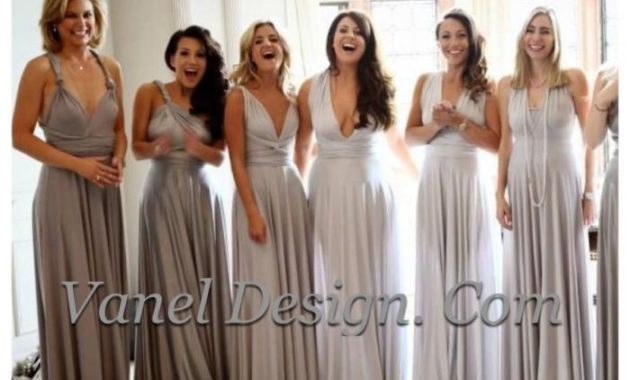 Silver grey wedding guest dress