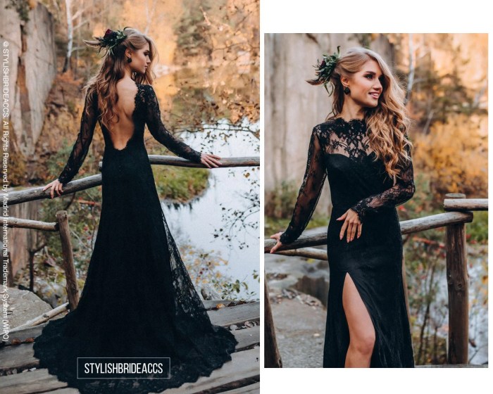 Black dress for winter wedding