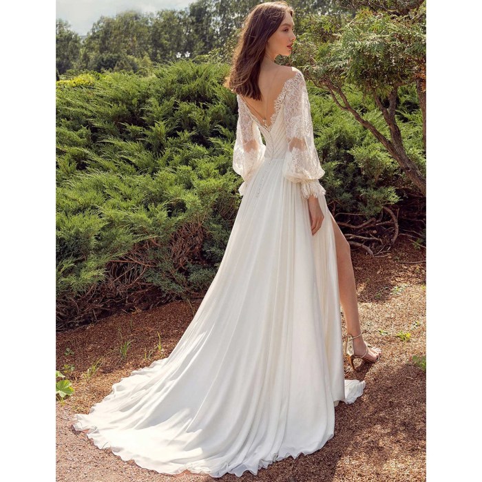 Detachable puff sleeves for wedding dress