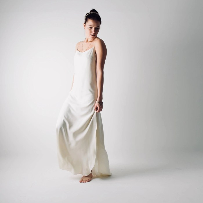 Silk slip wedding dress