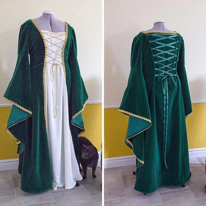 Celtic medieval wedding dresses