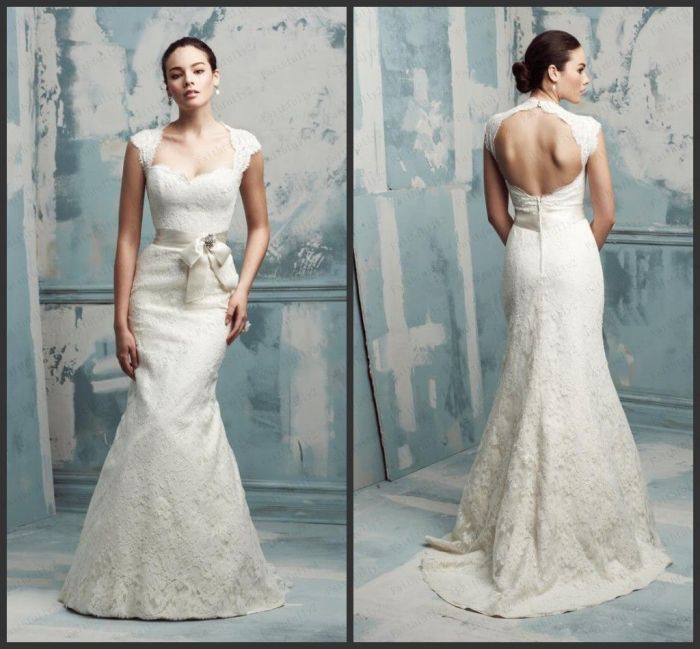 Wedding dresses with cap sleeves